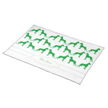Grüne Doggen Tischset