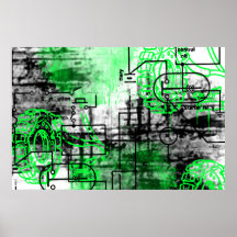 Grungemönster 31 print