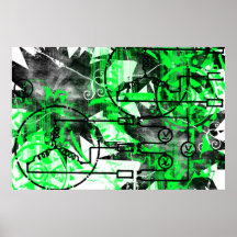 Grungemönster 32 print