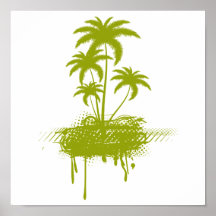 grungepalmträd posters
