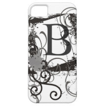 GrungeramMonogram "A" (svarten & grå färg) iPhone 5 Case-Mate Fodral