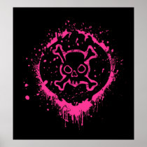 Grungeskalle Print