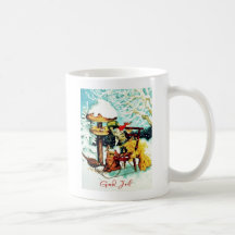 "Gud Jul!", Gnome med fågelförlagemataren Kaffe Koppar