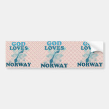 Guden älskar norge bildekal