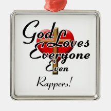 Guden älskar rappare! julgranskulor