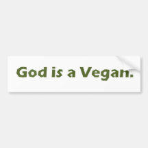 Guden är en Veganbildekal