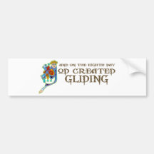 Guden skapade glidning bildekal