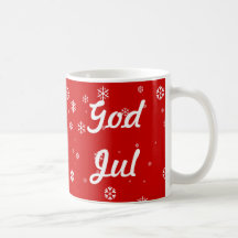 GudJul snöflingor Kaffe Muggar
