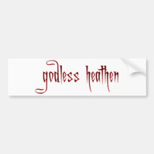 gudlös hedning bildekal