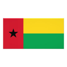 Guinea-Bissau flagga Fotografiskt Tryck