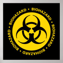 Gul Biohazardsymbolaffisch