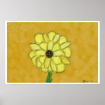 Gul blomma affischer