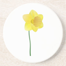 Gul blomma glasunderlägg