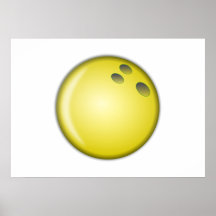 Gul bowlingklot posters