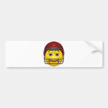 Gul fotbollsmiley face bildekaler