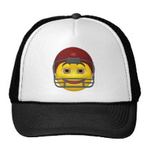 Gul fotbollsmiley face trucker kepsar