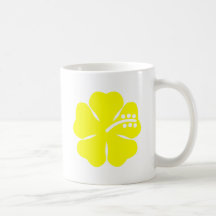 gul hibiskusblomma kaffe koppar