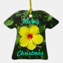 Gul hibiskusprydnad juldekoration