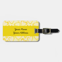 Gul hjärtabagagemärkre luggage tag