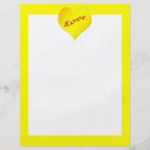 gul hjärtavalentines flygblad