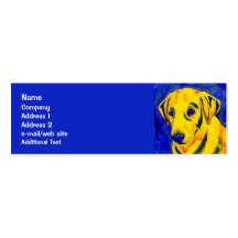 Gul lab - mager visitkort - "Archie ",