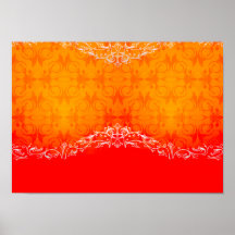 Gul och orange damast för elegant affischer