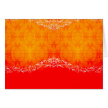 Gul och orange damast för elegant kort