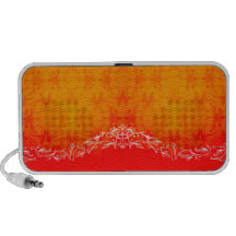 Gul och orange damast för elegant mp3 högtalare