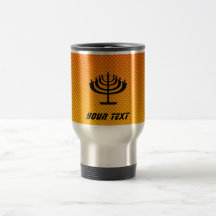 Gul orange menora kaffe kopp