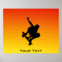 Gul orangeSkateboarding Affisch