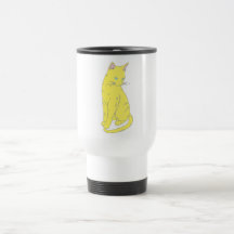 Gul Siamese katt Kaffe Muggar