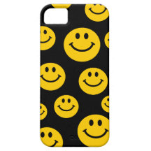 Gul smiley face iPhone 5 skal