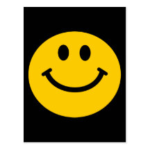 Gul smiley face vykort