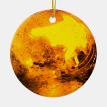 Gul solprydnad för orange julgranskula