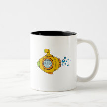 Gul ubåt kaffe kopp