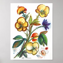Gula blommor 64Poster-A Affischer