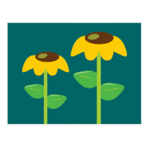 Gula blommor vykort