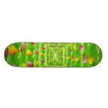 Gula & rosa tulpan för oändlighetskran skate deck