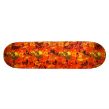 Guld avfyrar skallen skateboard deck