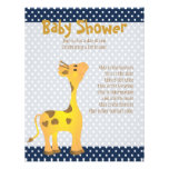 Guld- babygiraff personliga inbjudningskort