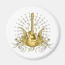 Guld- bevingad gitarr magneter
