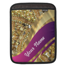 Guld- bling & magenta virvlar runt sleeves för iPads