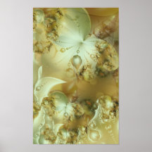 Guld- blommor print