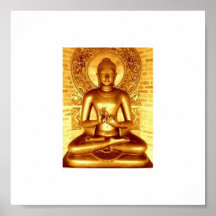Guld- Buddha Affisch