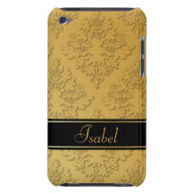 Guld- damast barely there iPod cases
