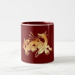 Guld- drake och baner kaffe kopp