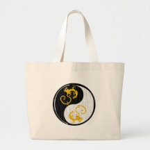 Guld- drake Yin Yang Kassar