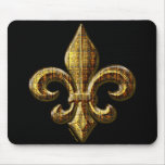 Guld- Fleur Mousepad Mus Mattor