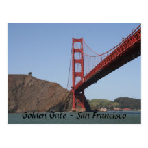 Guld- grindbro San Francisco Vykort