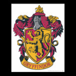 Guld- Gryffindor vapensköld som är röd och affischer